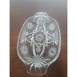 1960s Anchor Hocking Early American Prescut Star Of David Divided Relish Dish